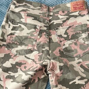 Levi's Pink and Green Camouflage Pants